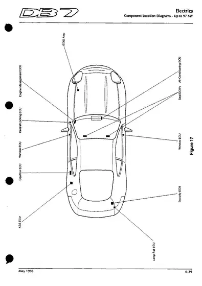 Control unit (ECU) locations - factory diagram