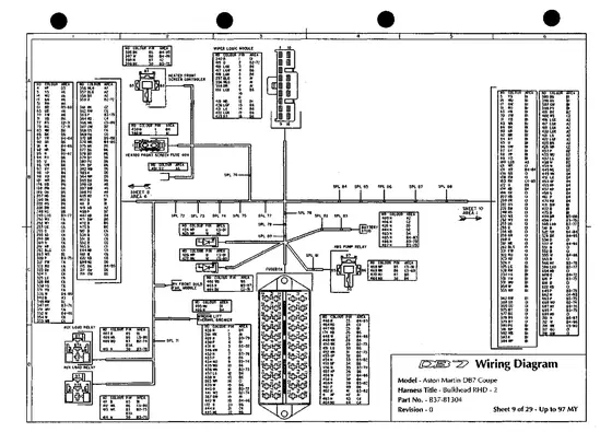 Bulkhead RHD 2 - factory diagram