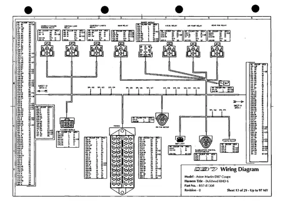 Bulkhead RHD 6 - factory diagram