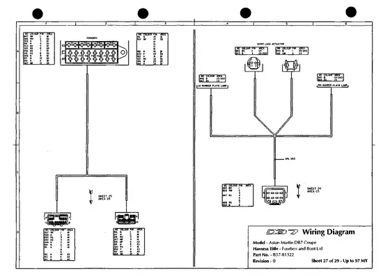 Fusebox and Boot Lid - factory diagram