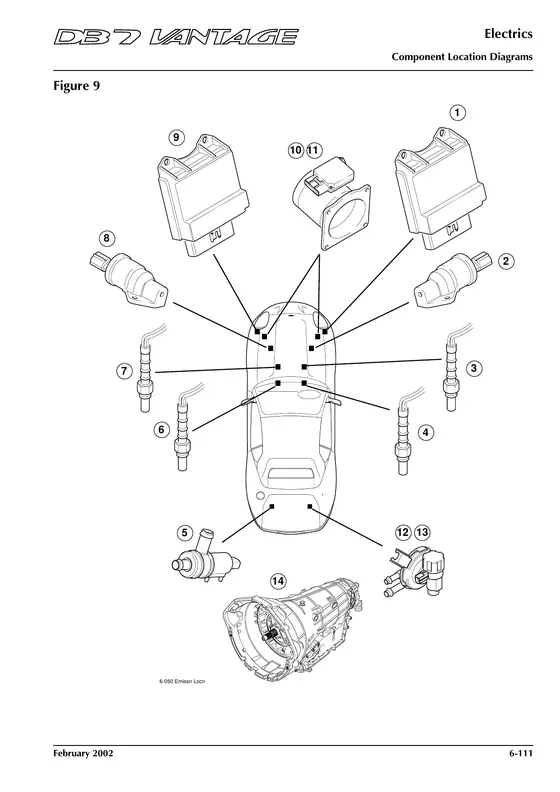 Figure 9: Emissions and engine sensors - factory diagram