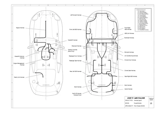 Harness Layout - factory diagram