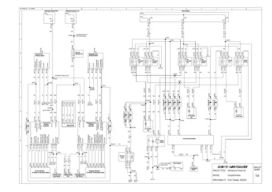 Window and Hood Lift - factory diagram