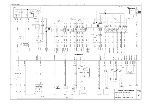 Secondary PCM (left bank) - factory diagram