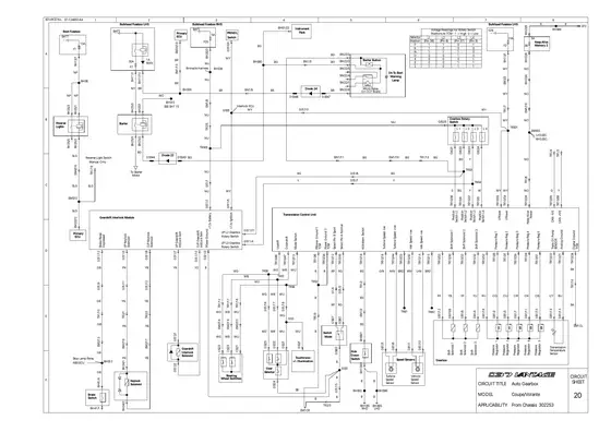 Gearbox (automatic) - factory diagram